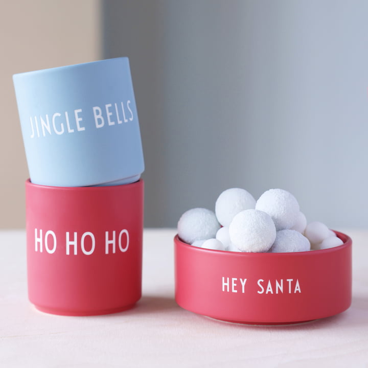 Snack Schale - Hey Santa, faded rose von Design Letters