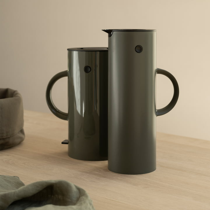 Stelton - Isolierkanne EM 77, 1 l soft dark forest