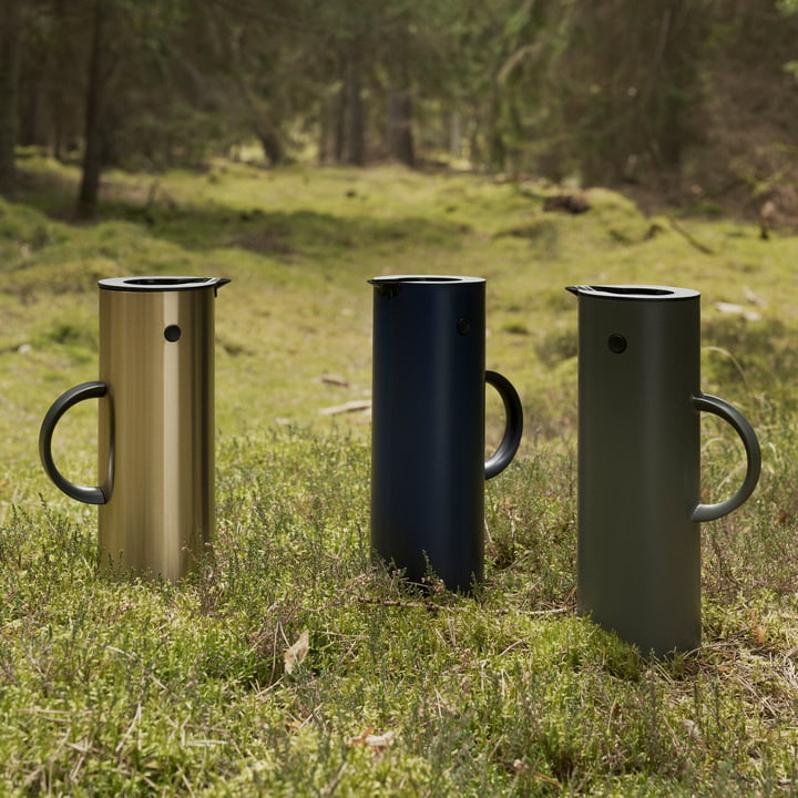 Stelton - Isolierkanne EM 77, 1 l soft deep ocean, soft dark forest