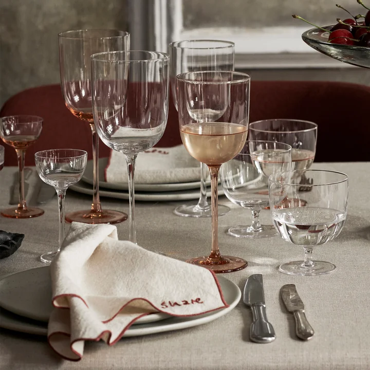 Host Gläser, klar und blush von Ferm Living