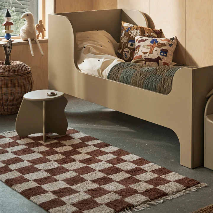 Ferm Living - Mara Teppich waschbar, 90 x 150 cm, rust / warm sand