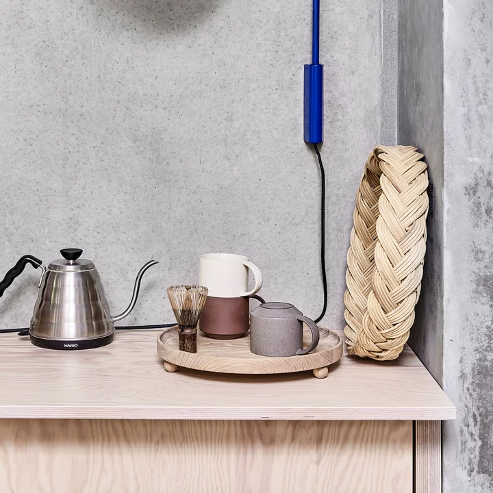 OYOY - Maru Tablett, ⌀ 27 cm, Rattan natur