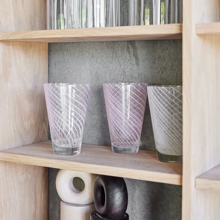 OYOY - Yuka Swirl Trinkglas, rose