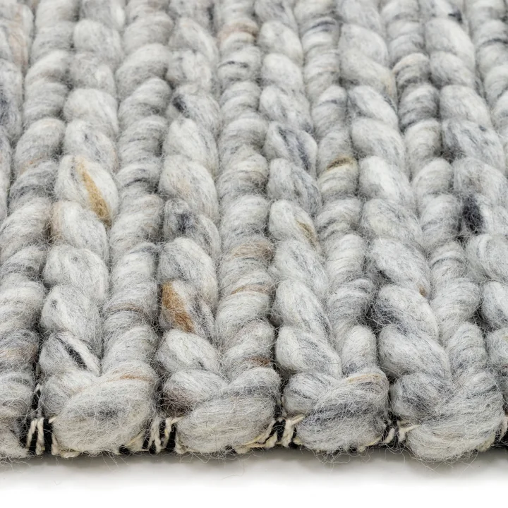Nuuck - Fletta Teppich, grau / weiss