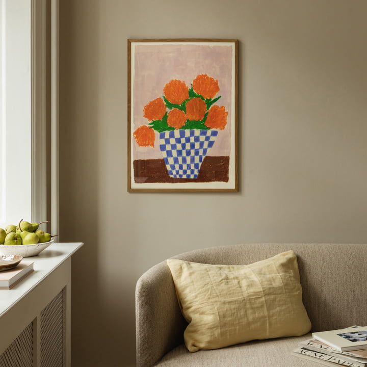 Orange Flowers von Carla Llanos für The Poster Club