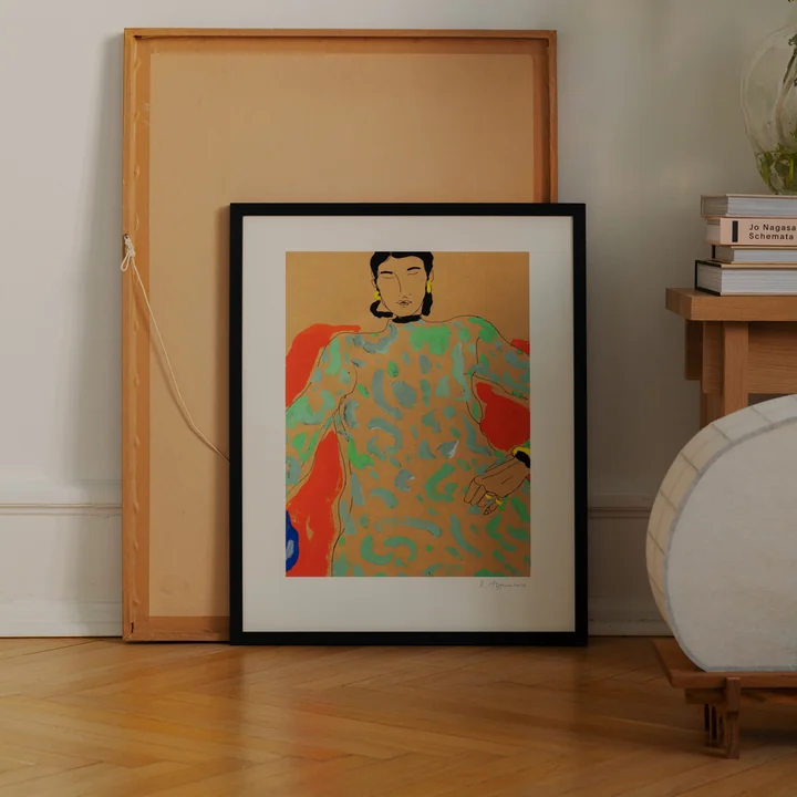 Bilderrahmen Eiche schwarz, Plexiglas für The Poster Club