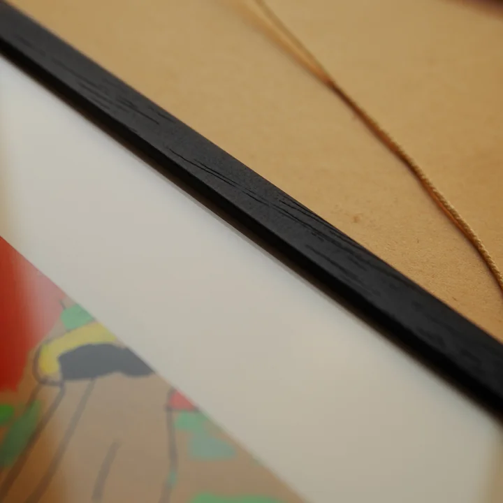 Bilderrahmen Eiche schwarz, Plexiglas für The Poster Club