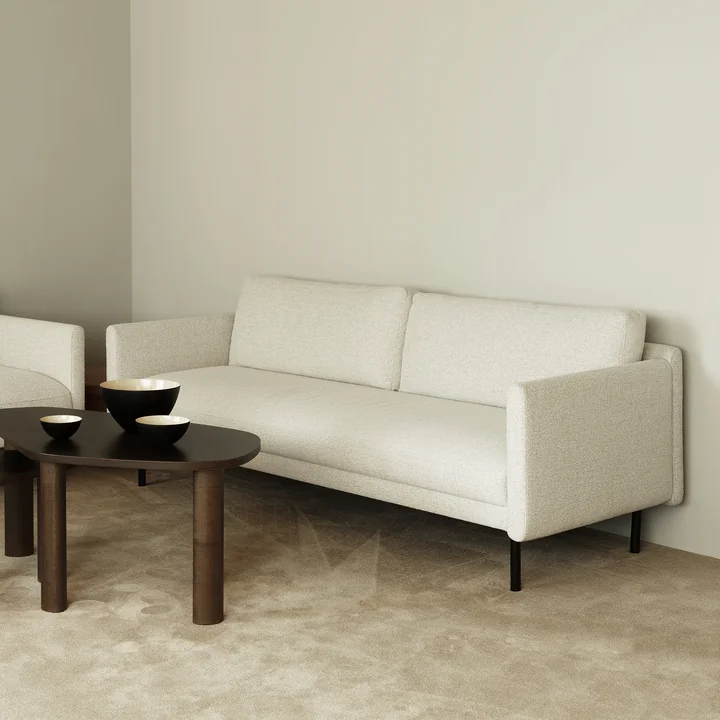 Rar 3-Sitzer Sofa, schwarz / Venezia off-white von Normann Copenhagen