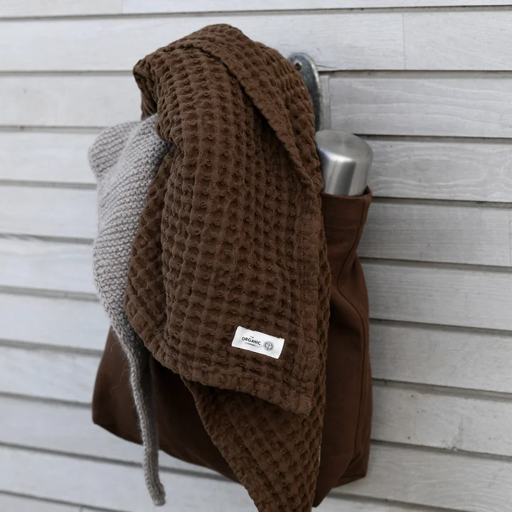 The Organic Company - Big Waffle Handtuch, 50 x 75 cm, teak