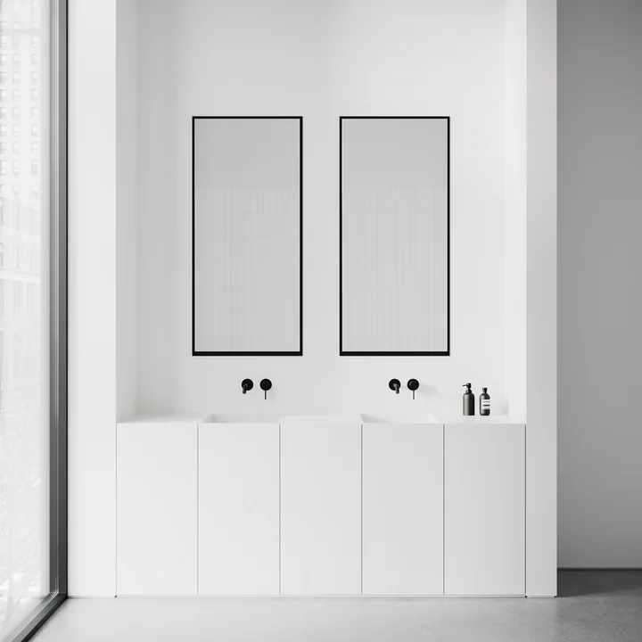 Wandspiegel large, 145 x 60 cm, schwarz von Nichba Design