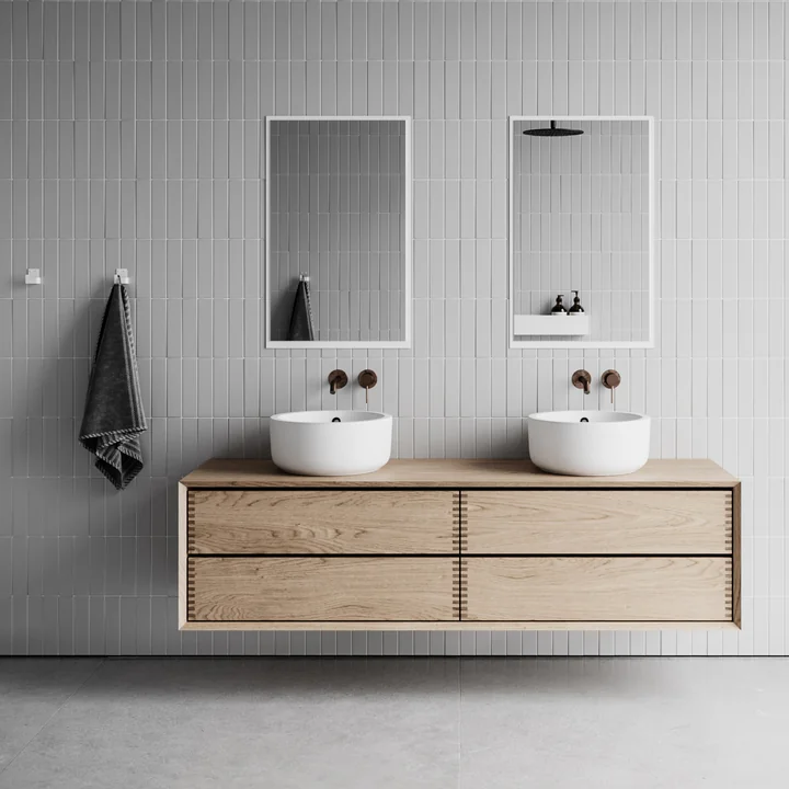 Wandspiegel small, 75 x 50 cm, weiss von Nichba Design