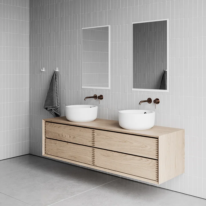 Wandspiegel small, 75 x 50 cm, weiss von Nichba Design