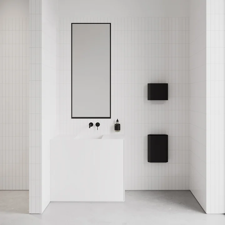 Papiereimer und Papierspender für die Wand, weiss von Nichba Design