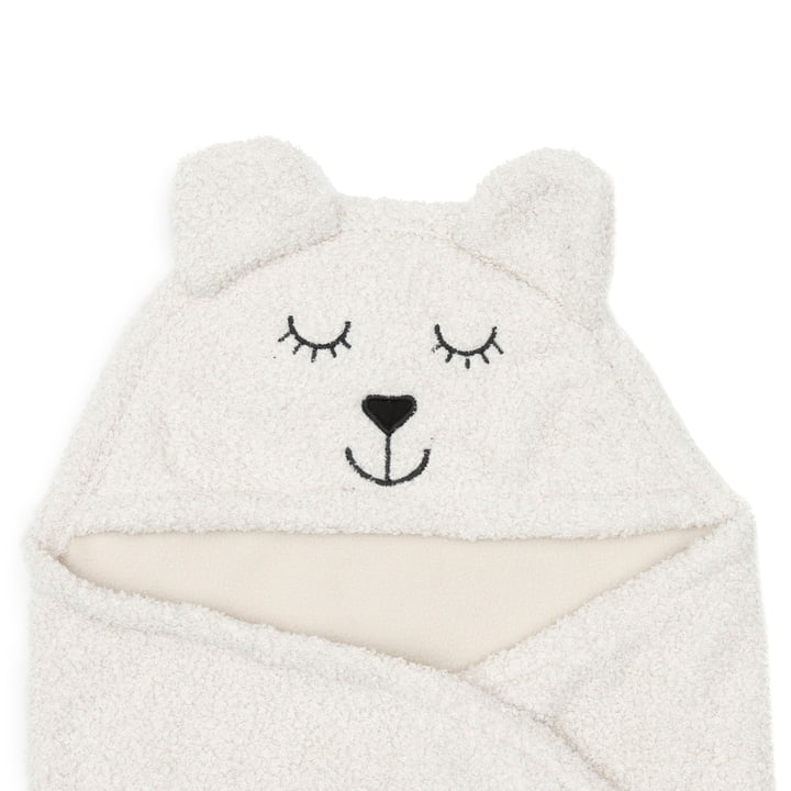 Einschlagdecke für Babyschale, Bear Bouclé, oatmeal von Jollein