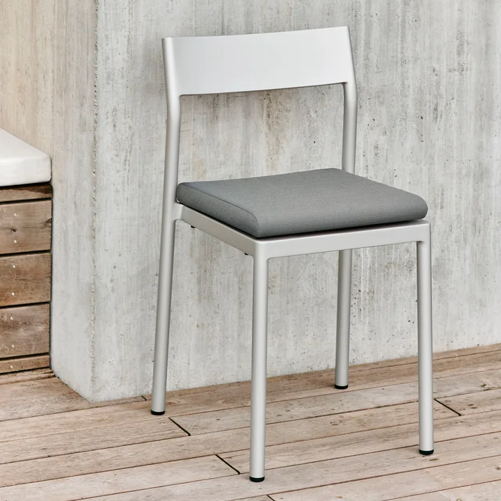 Type Stuhl, silbergrau mit Seat Cushion von HAY