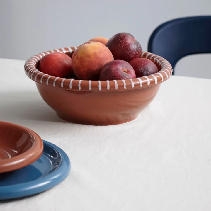 Barro Salatschüssel, L, natural with stripes von HAY