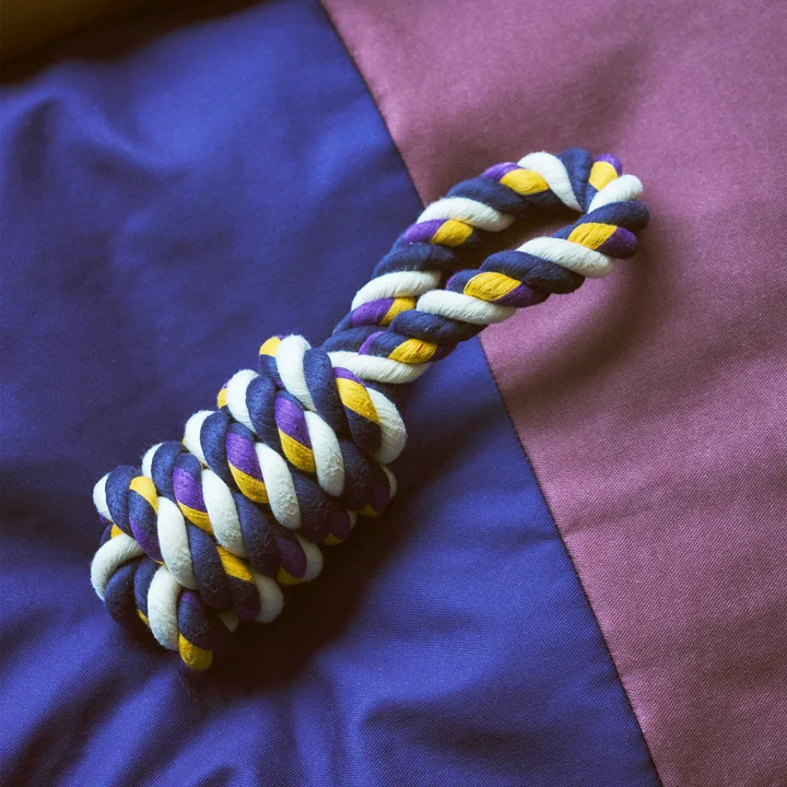 Dogs Rope Spielzeug, blau / lila / ocker von HAY