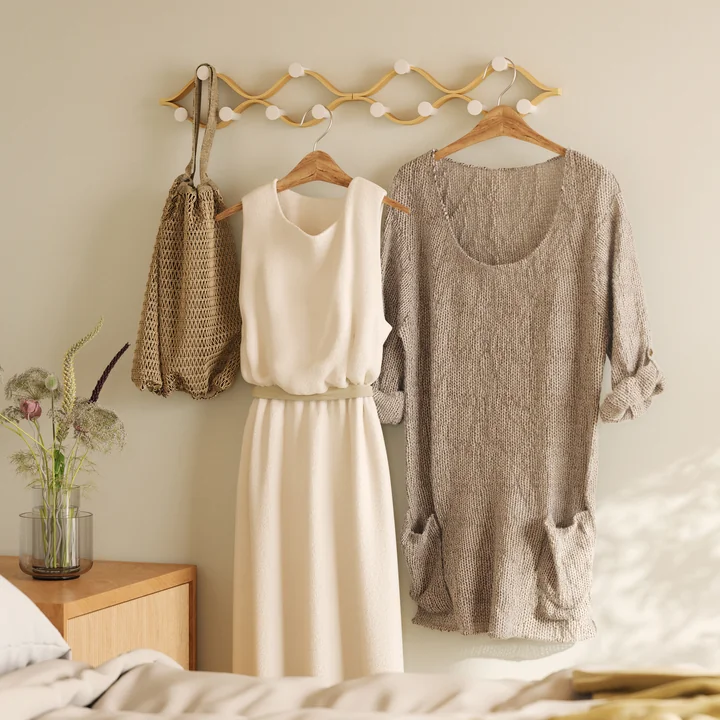 Montage Wandgardrobe, weiss / natur von Umbra