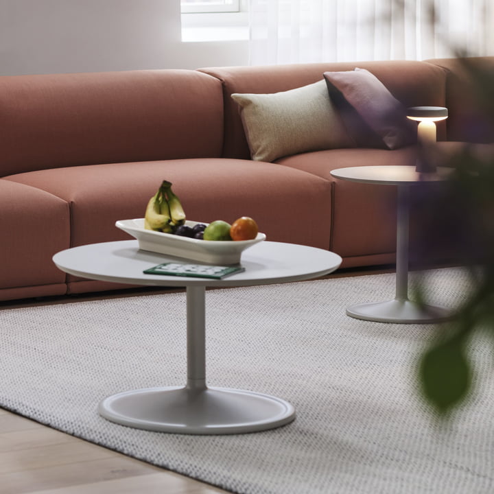 Soft Couchtisch, Ø 95 cm, H 42 cm, grau von Muuto