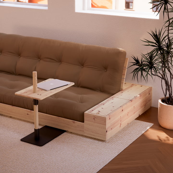 Karup Design - Adjust Beistelltisch, Kiefer klar lackiert, Base Schlafsofa