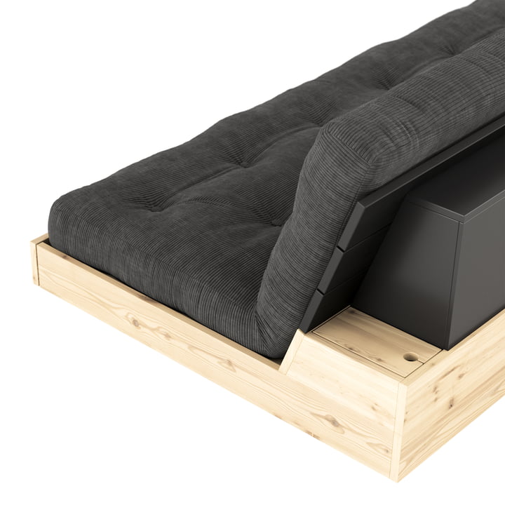 Karup Design - Base Schlafsofa, schwarz lackiert / dark grey