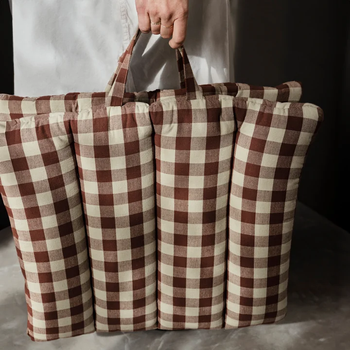 Bothy Check Faltmatte, zimt/grau-grün von Ferm Living