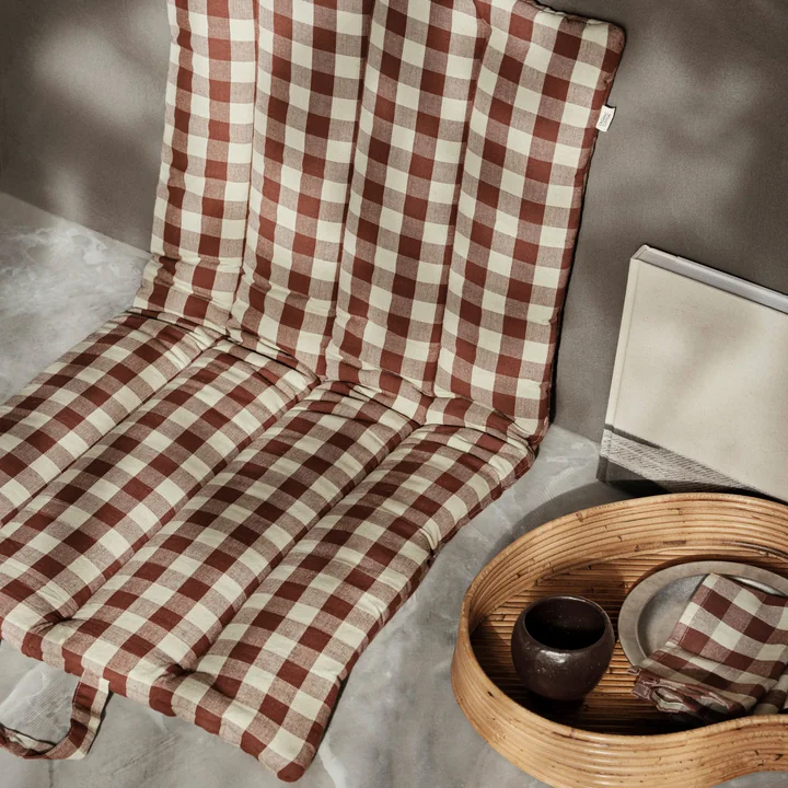 Bothy Check Faltmatte, zimt/grau-grün von Ferm Living