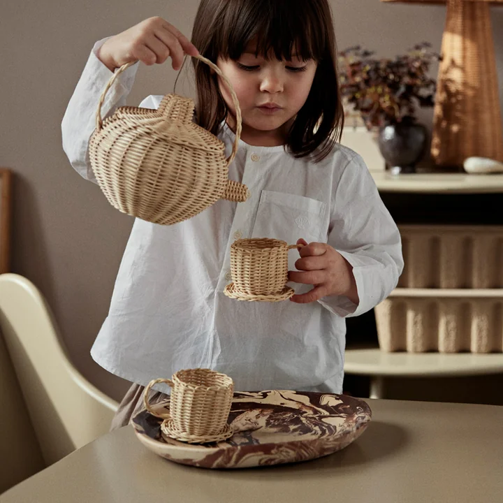 Rattan Teeset, natur von Ferm Living