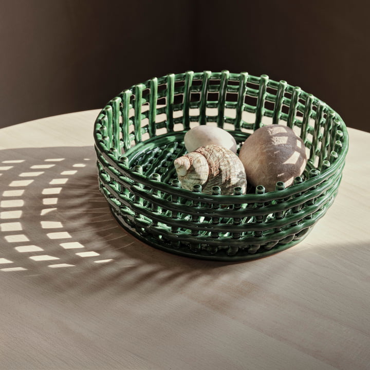 Keramik Centerpiece, emerald green von Ferm Living