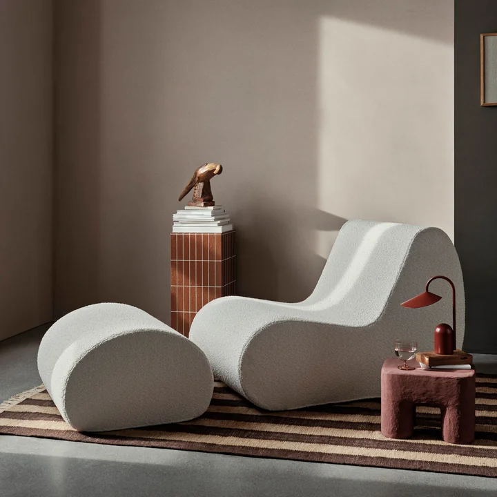 Rouli Center Modul Sessel, off-white (Pure Bouclé) von Ferm Living