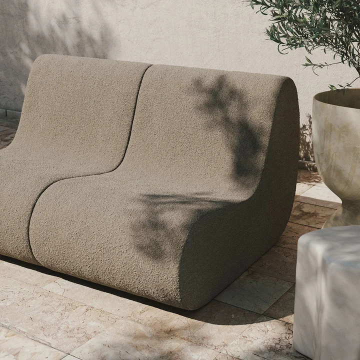 Rouli Center Modul Sessel, sand (Pure Bouclé) von Ferm Living