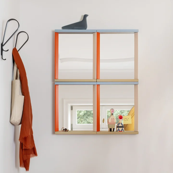 Colour Frame Spiegel, small, blau / orange von Vitra