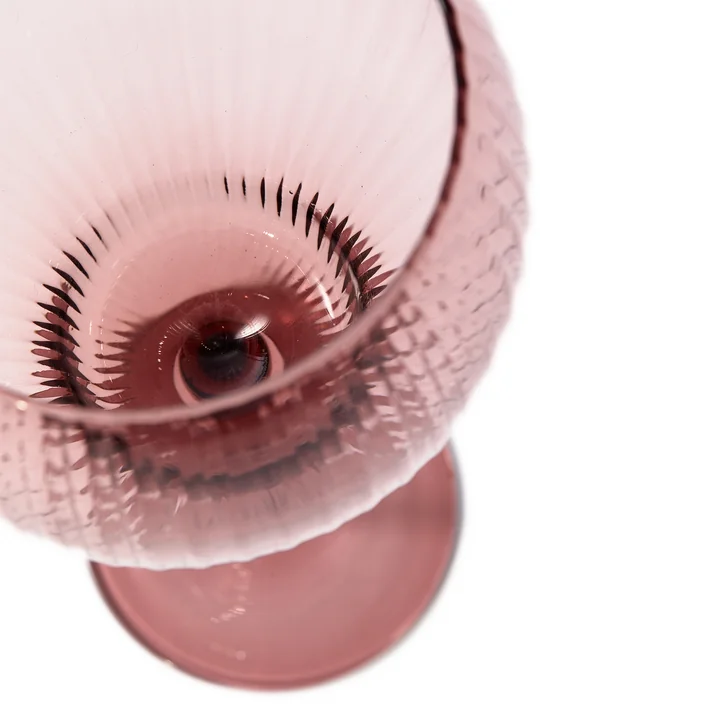 Pols Potten - Pum Coupe Weinglas, dunkelviolett