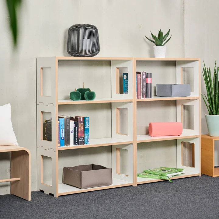 Tojo - hochstapler Blick Regalsystem, Regal 152 x 73,5 cm, weiss