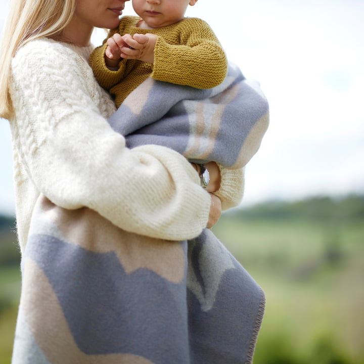 Røros Tweed - Fugl og Fisk Baby Wolldecke