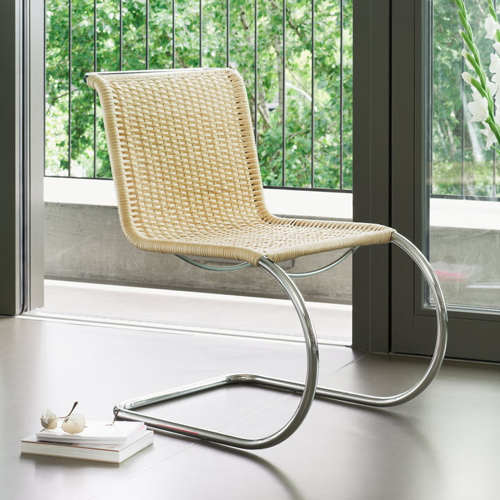 S 533 R Stuhl, Gestell verchromt / Korbgeflecht von Thonet