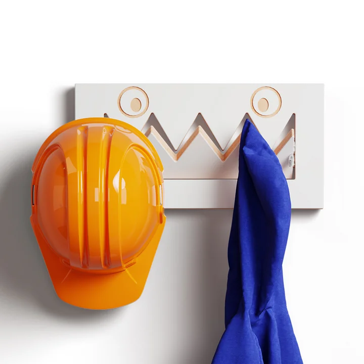 Ambivalenz - Fläpps Garderobe Monsterhäng 40 x 20 cm, weiss