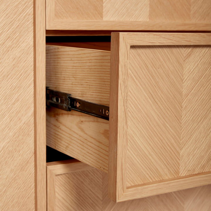 Hübsch Interior - Herringbone Kleiderschrank, Eiche, gross