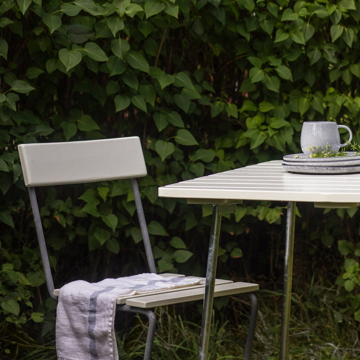 1 Gartenstuhl, Eiche weiss lackiert von Grythyttan