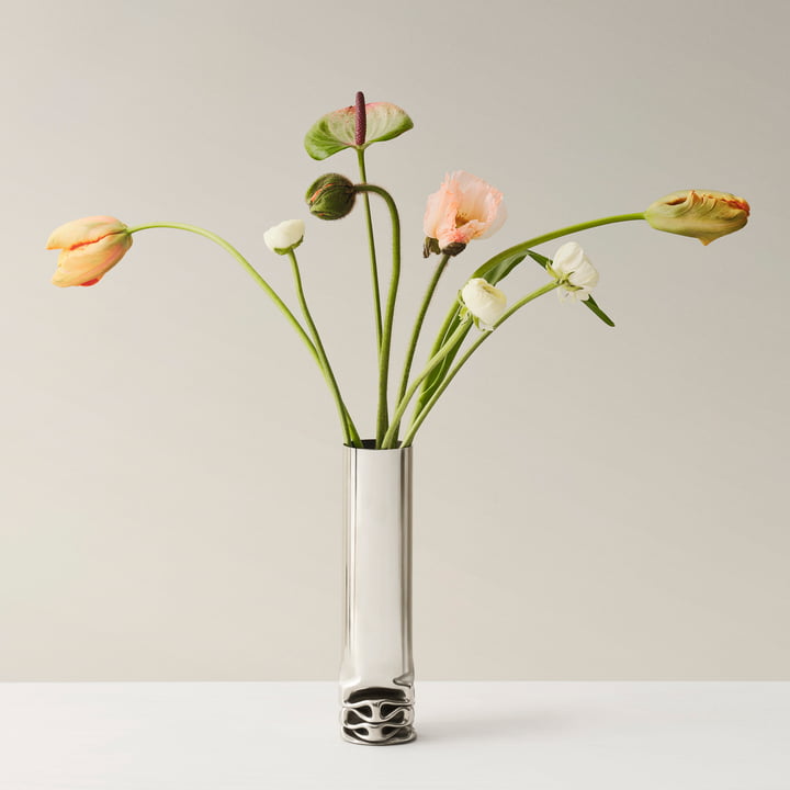 Design House Stockholm - Hydraulic Vase, H 25 cm, Edelstahl
