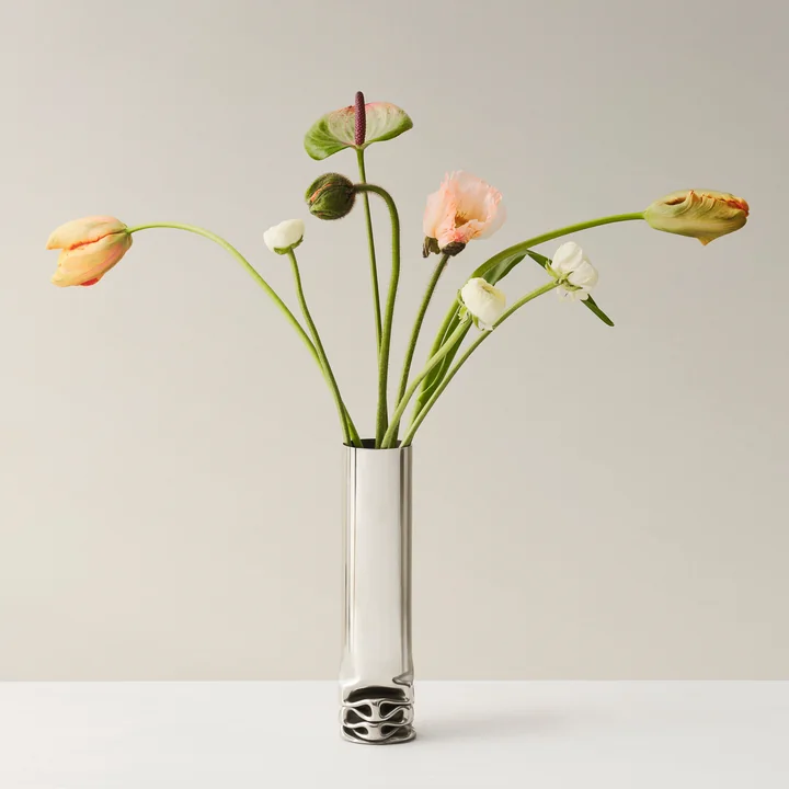 Design House Stockholm - Hydraulic Vase, H 25 cm, Edelstahl