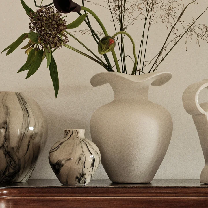 Florentina Vase, Ø 24 cm x H 32 cm, weiss von Broste Copenhagen