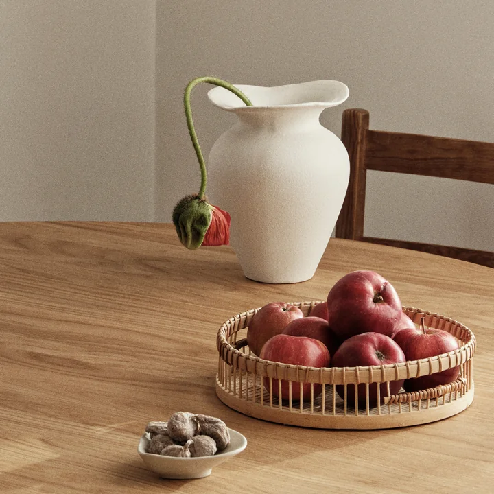 Florentina Vase, Ø 16 cm x H 22.5 cm, weiss von Broste Copenhagen