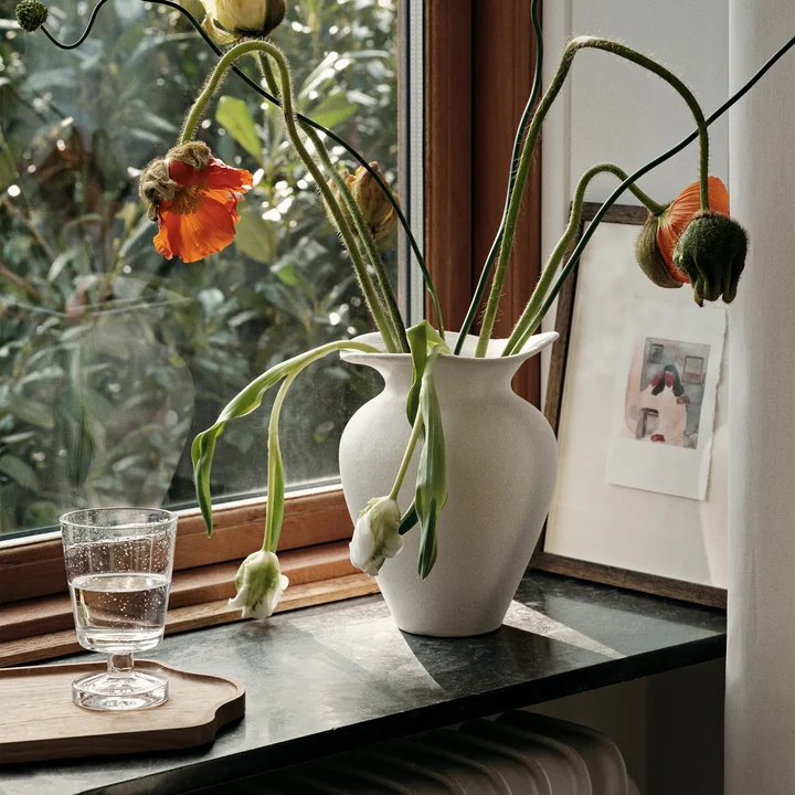 Florentina Vase, Ø 16 cm x H 22.5 cm, weiss von Broste Copenhagen