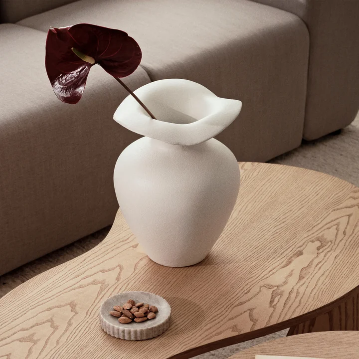 Florentina Vase, Ø 9,5 cm x H 14 cm, weiss von Broste Copenhagen