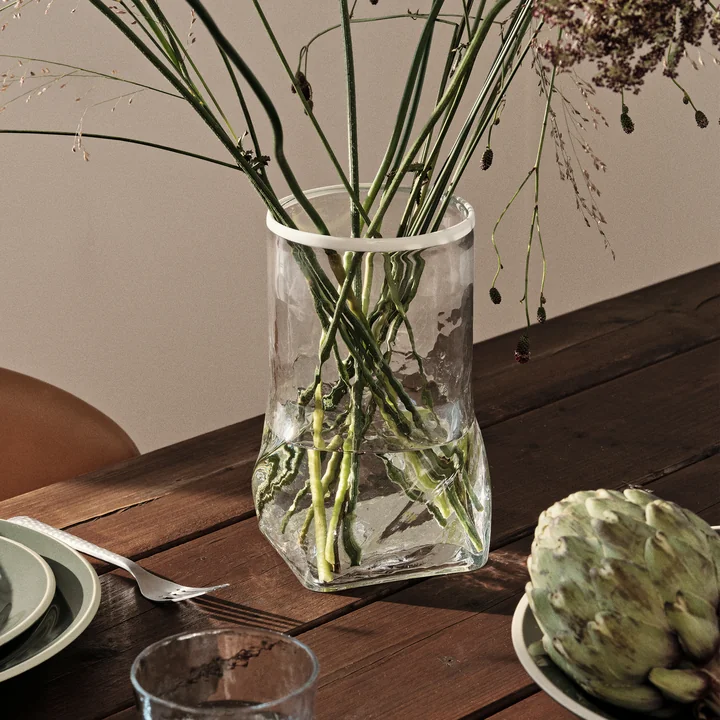 Broste Copenhagen - Ellen Vase, H 22 cm, weiss