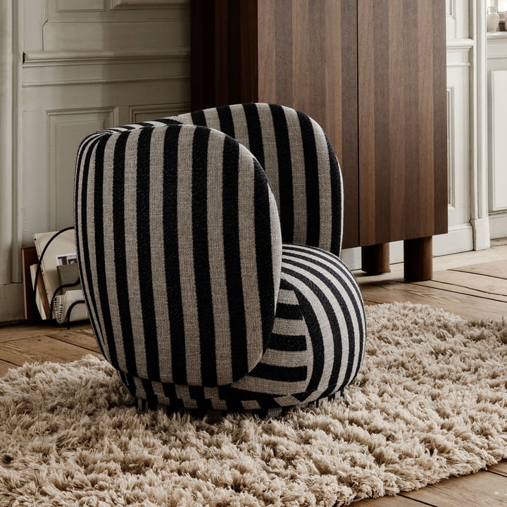 Rico Louisiana fauteuil sand black von ferm Living