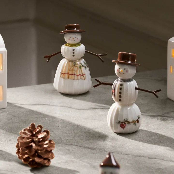 Hammershøi Christmas 2024, Schneefrau und Schneemann, weiss von Kähler Design