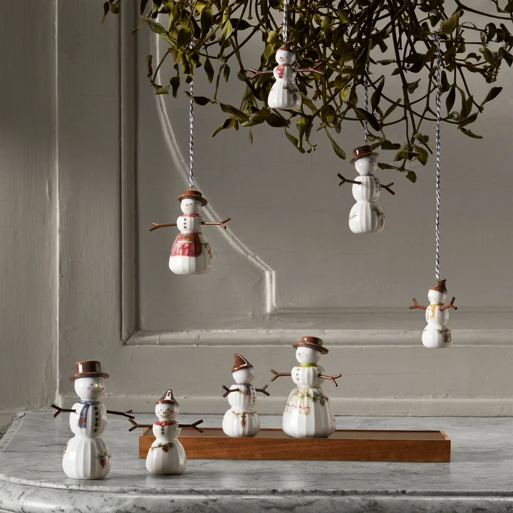 Hammershøi Christmas 2024, Schneefrau und Schneemann, weiss von Kähler Design