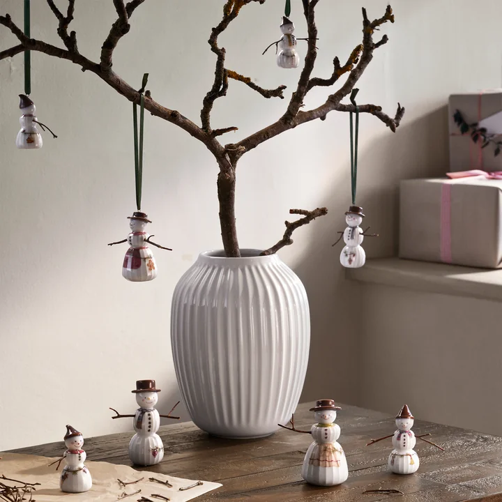 Hammershøi Christmas 2024, Schneefrau und Schneemann, weiss von Kähler Design